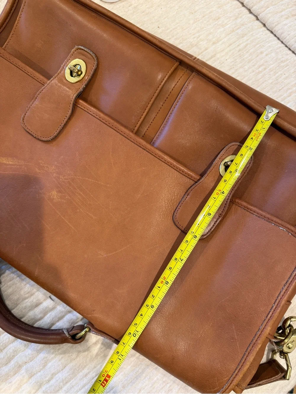vintage Coach Prescott briefcase in British tan leather 5275